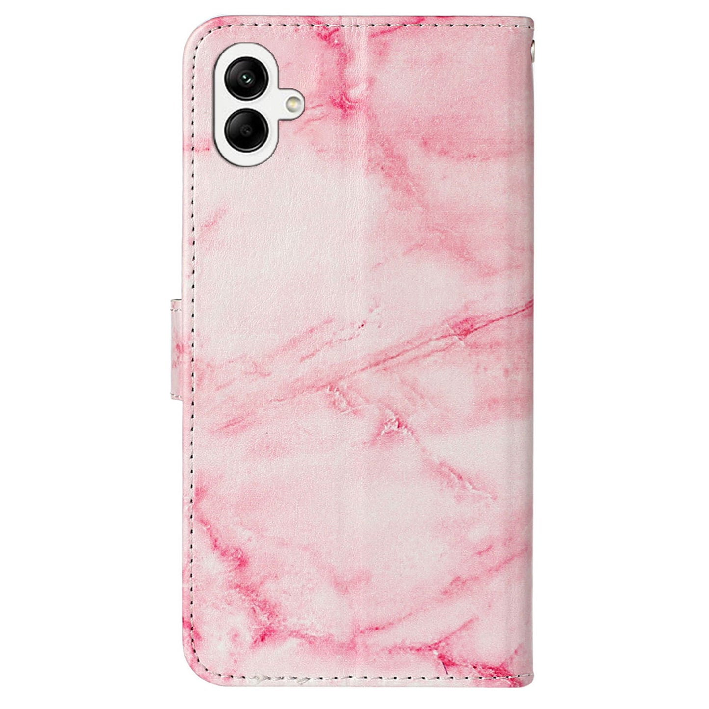 For Samsung Galaxy A06 Case Pattern PU Leather Flip Phone Cover - Pink Marble