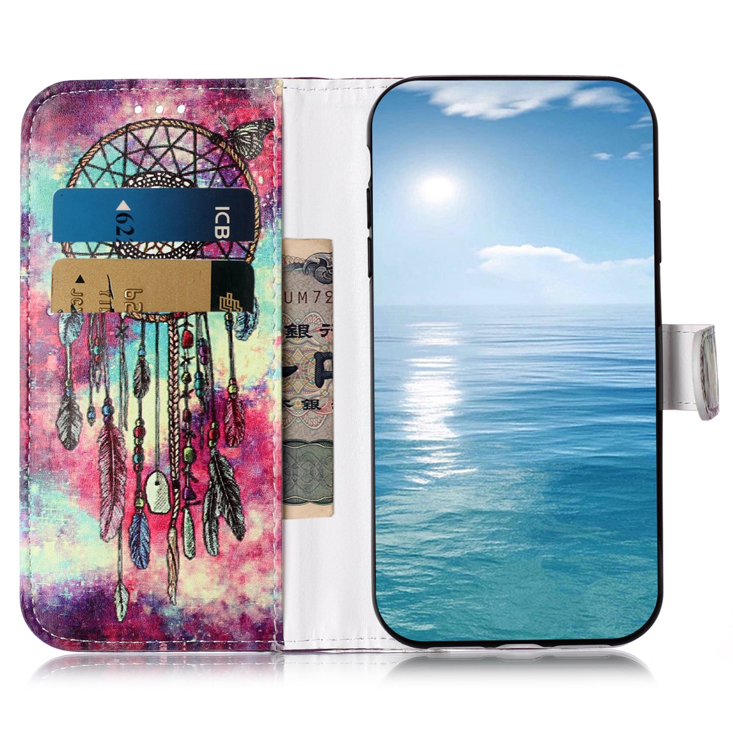 For Samsung Galaxy A06 Case Pattern PU Leather Flip Phone Cover -  Dream Catcher