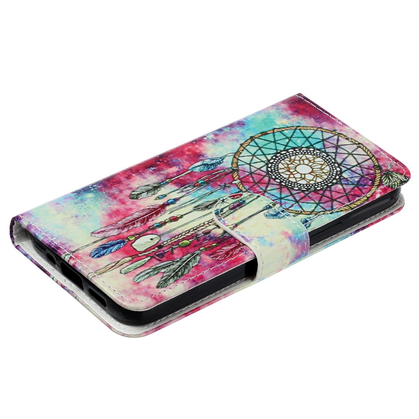 For Samsung Galaxy A06 Case Pattern PU Leather Flip Phone Cover -  Dream Catcher