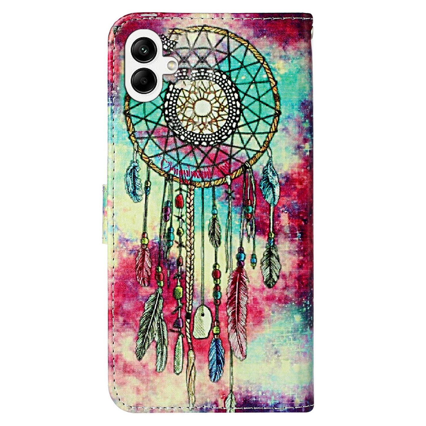 For Samsung Galaxy A06 Case Pattern PU Leather Flip Phone Cover -  Dream Catcher