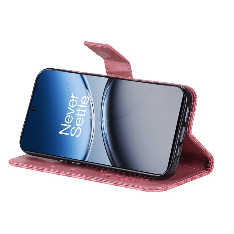 KT Imprinting Flower Series-1 For OnePlus Nord 4 Case Sunflower Leather Wallet Folio Phone Cover - Rose