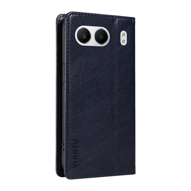 YIKATU YK-006 For OnePlus Nord 4 Case Wallet Litchi Grain Leather Phone Cover Magnetic Auto-Absorbed - Navy Blue