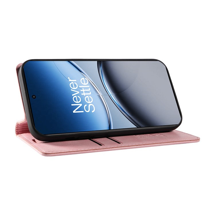 YIKATU YK-006 For OnePlus Nord 4 Case Wallet Litchi Grain Leather Phone Cover Magnetic Auto-Absorbed - Pink