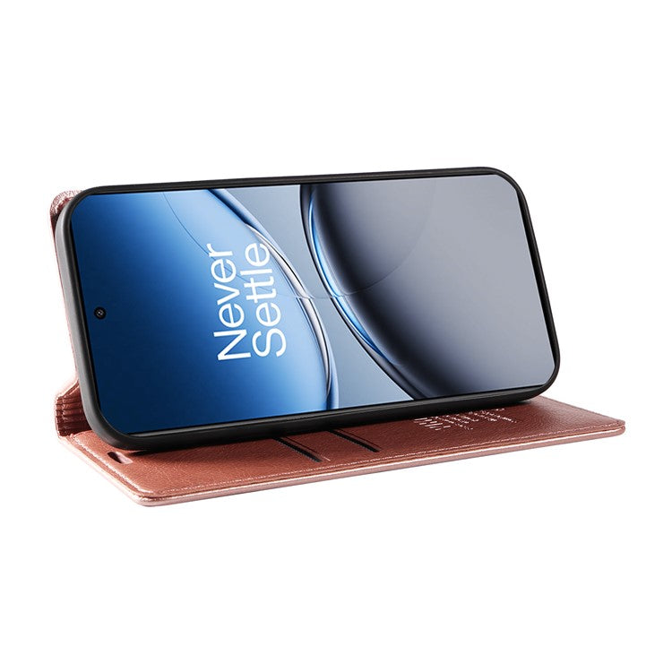 YIKATU YK-006 For OnePlus Nord 4 Case Wallet Litchi Grain Leather Phone Cover Magnetic Auto-Absorbed - Rose Gold