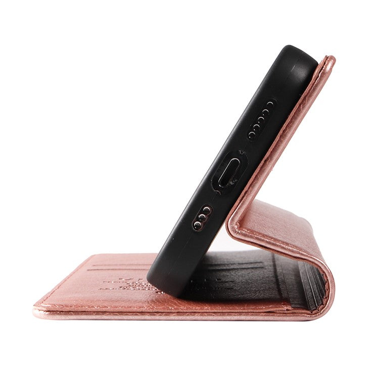 YIKATU YK-006 For OnePlus Nord 4 Case Wallet Litchi Grain Leather Phone Cover Magnetic Auto-Absorbed - Rose Gold