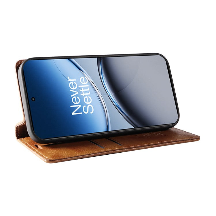 YIKATU YK-006 For OnePlus Nord 4 Case Wallet Litchi Grain Leather Phone Cover Magnetic Auto-Absorbed - Brown