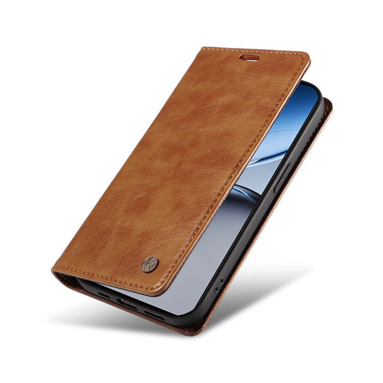YIKATU YK-006 For OnePlus Nord 4 Case Wallet Litchi Grain Leather Phone Cover Magnetic Auto-Absorbed - Brown
