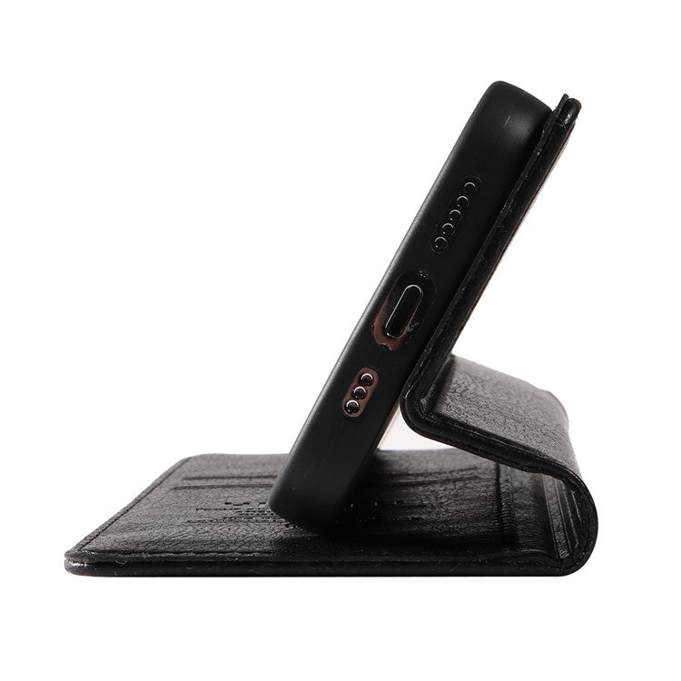 YIKATU YK-006 For OnePlus Nord 4 Case Wallet Litchi Grain Leather Phone Cover Magnetic Auto-Absorbed - Black