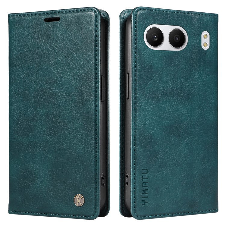 YIKATU YK-006 For OnePlus Nord 4 Case Wallet Litchi Grain Leather Phone Cover Magnetic Auto-Absorbed - Blue