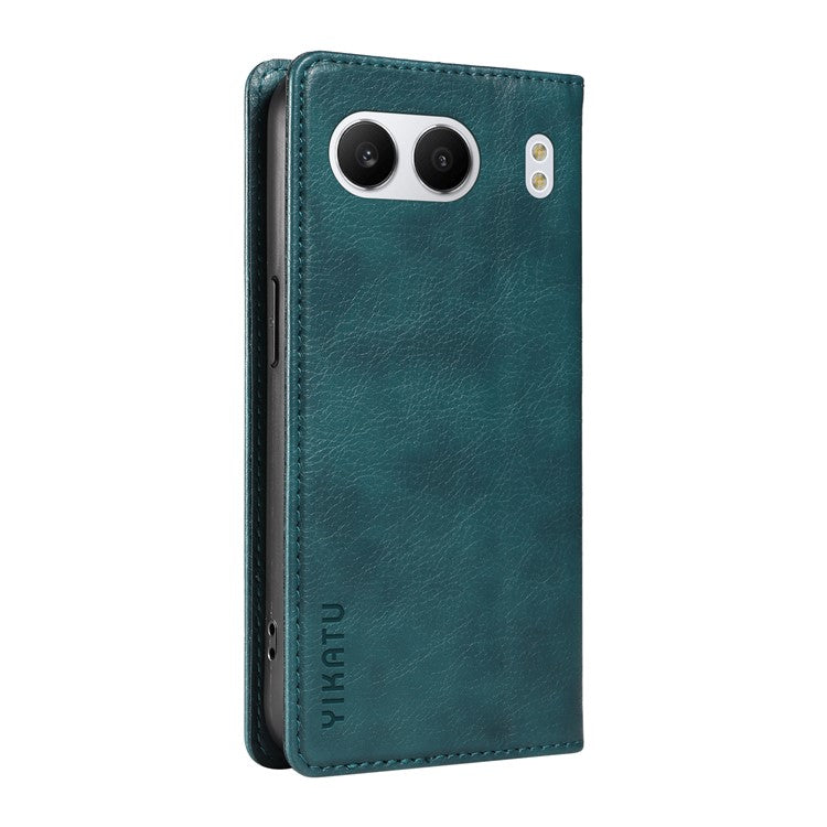 YIKATU YK-006 For OnePlus Nord 4 Case Wallet Litchi Grain Leather Phone Cover Magnetic Auto-Absorbed - Blue