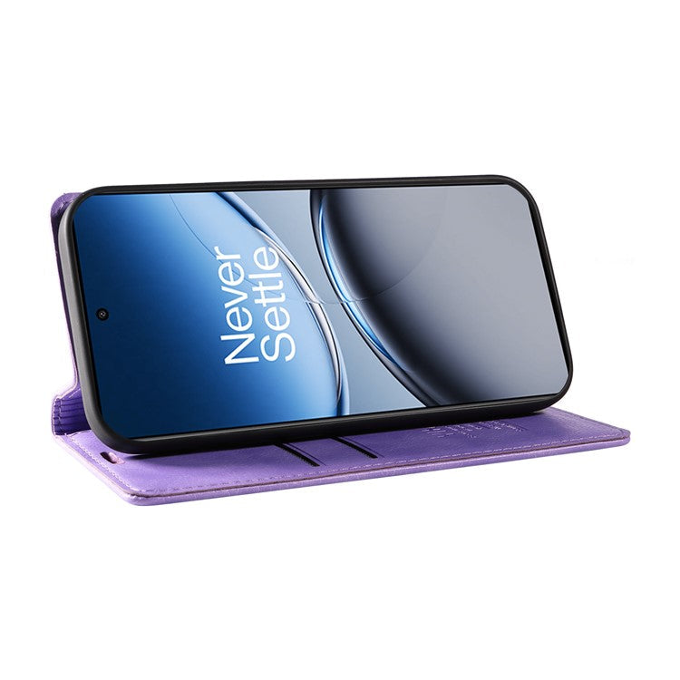 YIKATU YK-006 For OnePlus Nord 4 Case Wallet Litchi Grain Leather Phone Cover Magnetic Auto-Absorbed - Purple