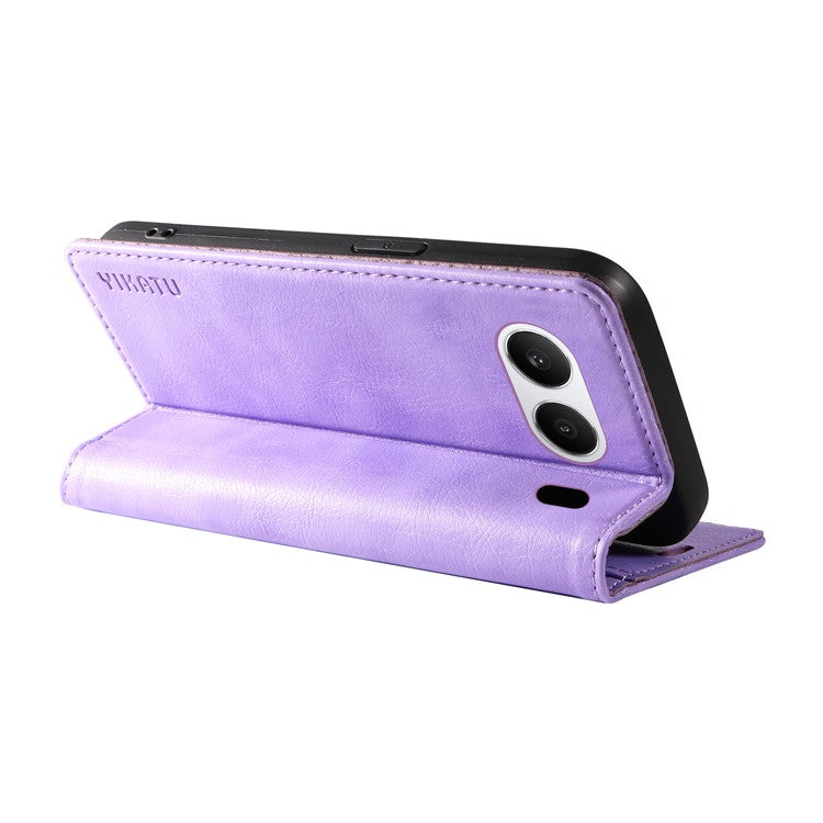 YIKATU YK-006 For OnePlus Nord 4 Case Wallet Litchi Grain Leather Phone Cover Magnetic Auto-Absorbed - Purple