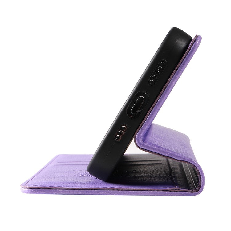 YIKATU YK-006 For OnePlus Nord 4 Case Wallet Litchi Grain Leather Phone Cover Magnetic Auto-Absorbed - Purple