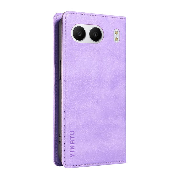 YIKATU YK-006 For OnePlus Nord 4 Case Wallet Litchi Grain Leather Phone Cover Magnetic Auto-Absorbed - Purple