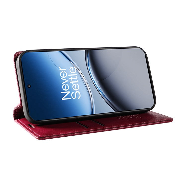 YIKATU YK-006 For OnePlus Nord 4 Case Wallet Litchi Grain Leather Phone Cover Magnetic Auto-Absorbed - Wine Red