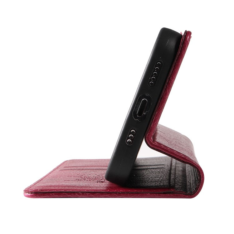 YIKATU YK-006 For OnePlus Nord 4 Case Wallet Litchi Grain Leather Phone Cover Magnetic Auto-Absorbed - Wine Red