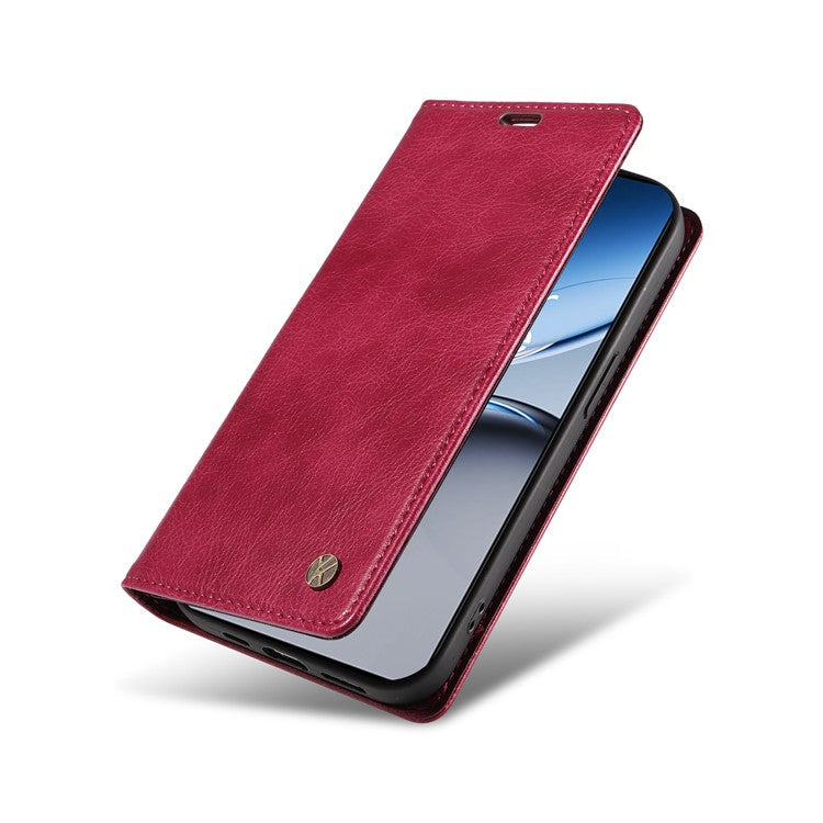 YIKATU YK-006 For OnePlus Nord 4 Case Wallet Litchi Grain Leather Phone Cover Magnetic Auto-Absorbed - Wine Red