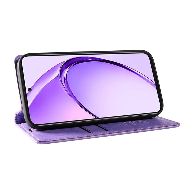 YIKATU YK-006 For Oppo A3 Pro (Global) 5G / A3 Pro (India) 5G Case Wallet Litchi Grain Leather Phone Cover Magnetic Auto-Absorbed - Purple