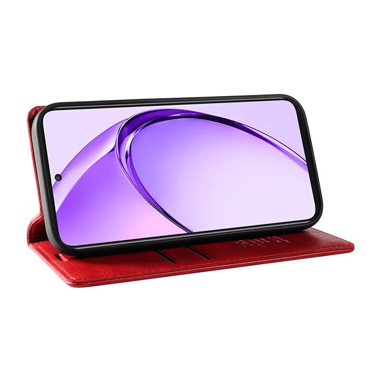 YIKATU YK-006 For Oppo A3 Pro (Global) 5G / A3 Pro (India) 5G Case Wallet Litchi Grain Leather Phone Cover Magnetic Auto-Absorbed - Red