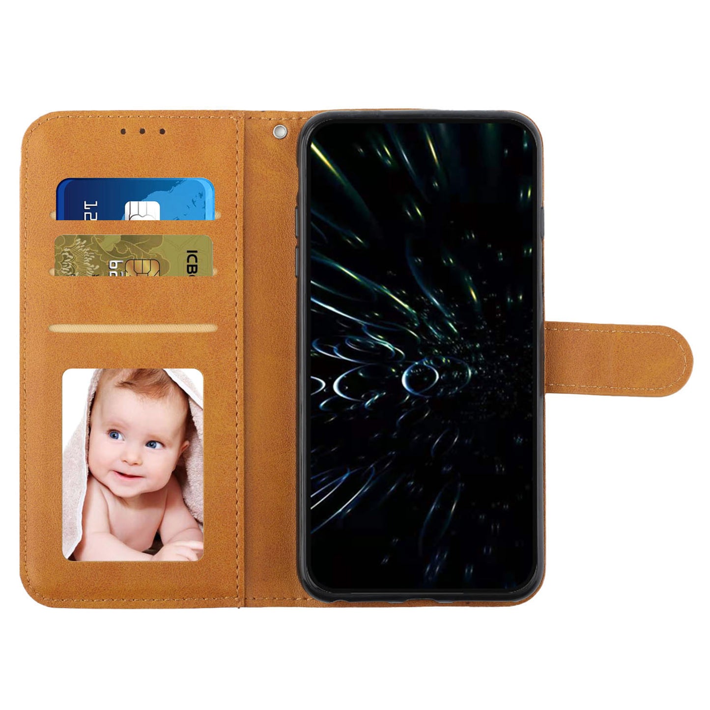 For Samsung Galaxy A06 Case Stand Flip Protective Leather Phone Cover - Yellow