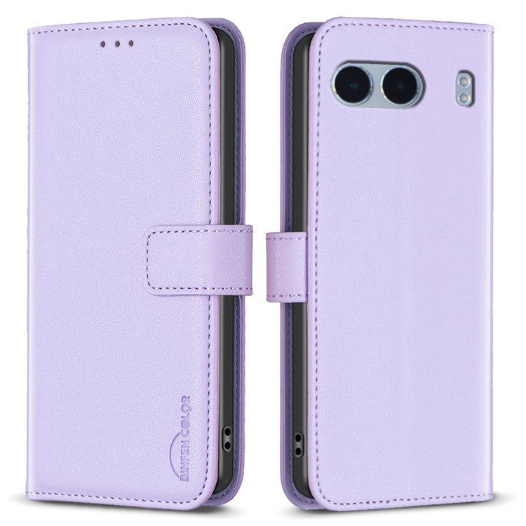 BINFEN COLOR BF17 For OnePlus Nord 4 Case Wallet Folio Flip Leather Cover - Purple