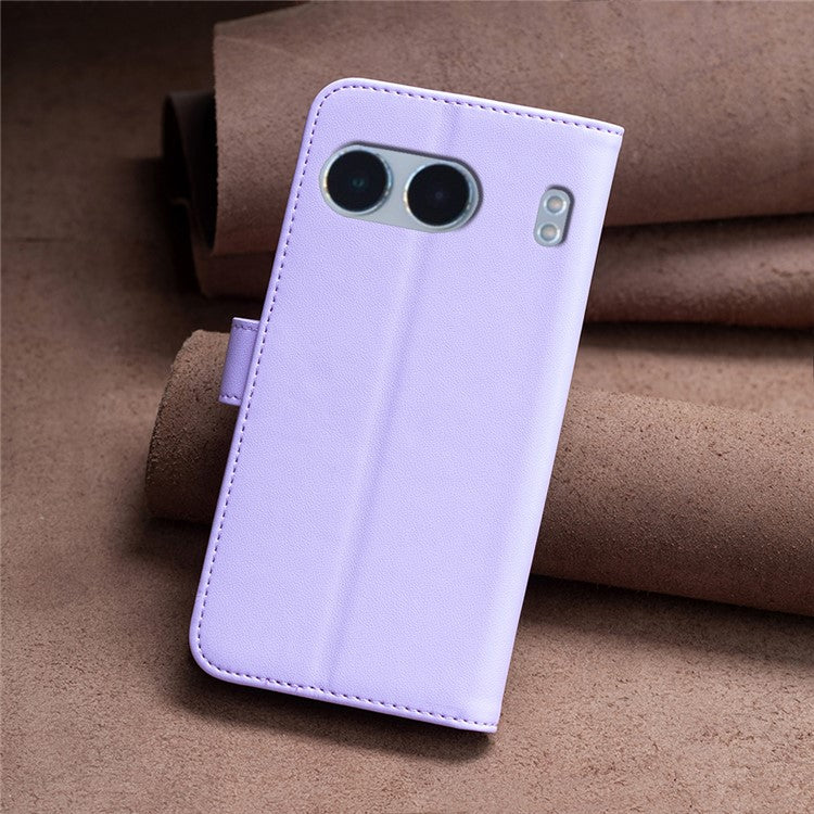 BINFEN COLOR BF17 For OnePlus Nord 4 Case Wallet Folio Flip Leather Cover - Purple