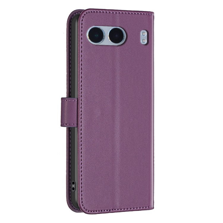 BINFEN COLOR BF17 For OnePlus Nord 4 Case Wallet Folio Flip Leather Cover - Dark Purple