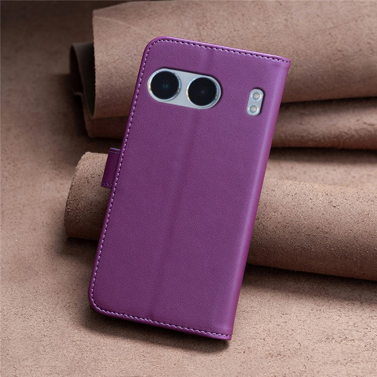 BINFEN COLOR BF17 For OnePlus Nord 4 Case Wallet Folio Flip Leather Cover - Dark Purple