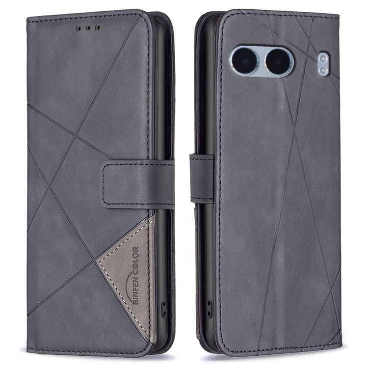 BINFEN COLOR BF05 For OnePlus Nord 4 Case Leather Phone Cover Wallet Stand - Black