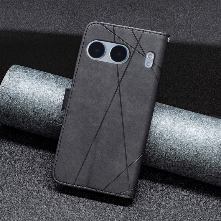 BINFEN COLOR BF05 For OnePlus Nord 4 Case Leather Phone Cover Wallet Stand - Black