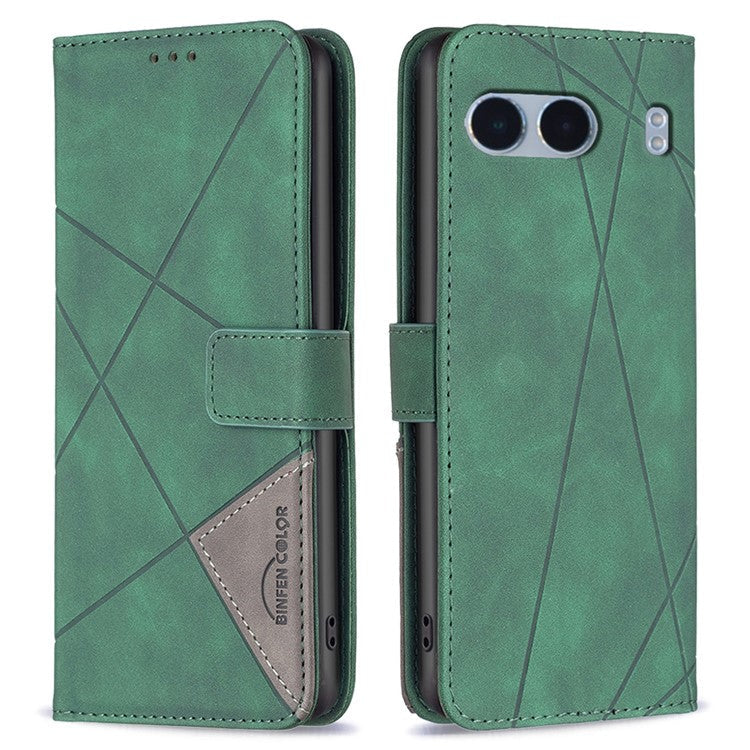 BINFEN COLOR BF05 For OnePlus Nord 4 Case Leather Phone Cover Wallet Stand - Green