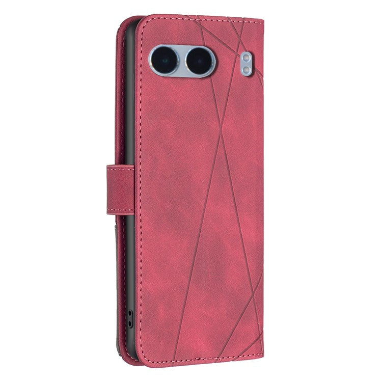 BINFEN COLOR BF05 For OnePlus Nord 4 Case Leather Phone Cover Wallet Stand - Red