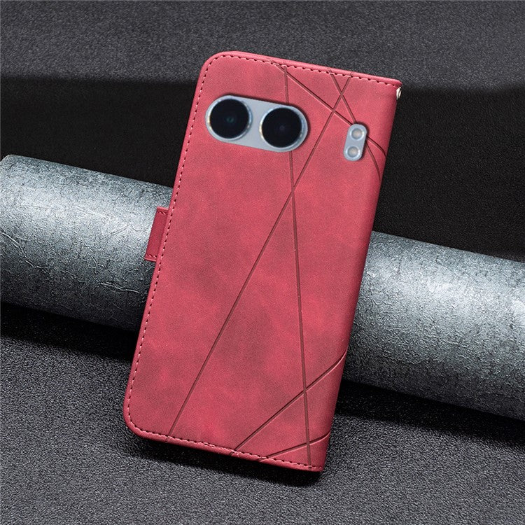 BINFEN COLOR BF05 For OnePlus Nord 4 Case Leather Phone Cover Wallet Stand - Red