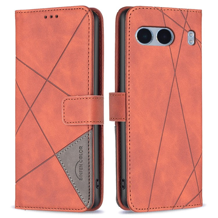 BINFEN COLOR BF05 For OnePlus Nord 4 Case Leather Phone Cover Wallet Stand - Brown