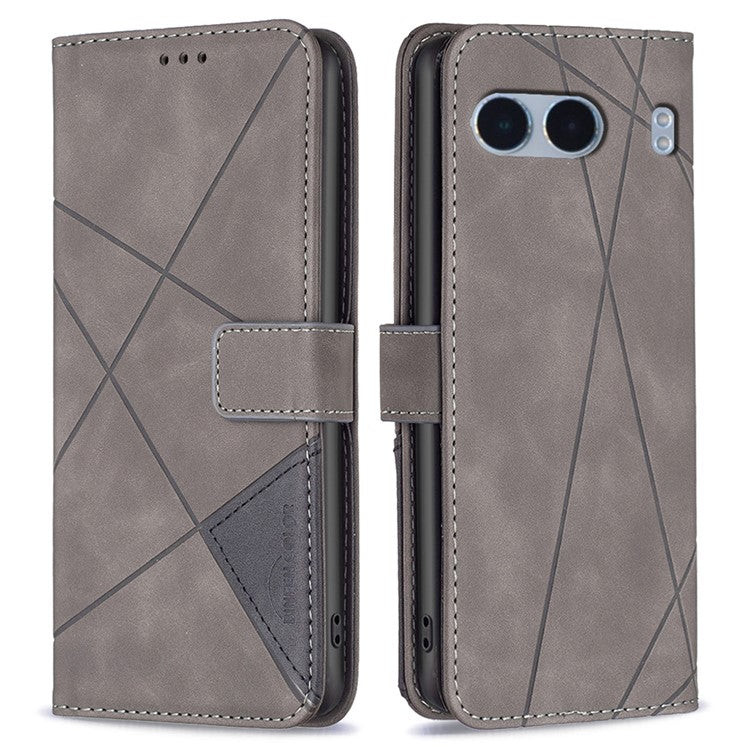 BINFEN COLOR BF05 For OnePlus Nord 4 Case Leather Phone Cover Wallet Stand - Grey