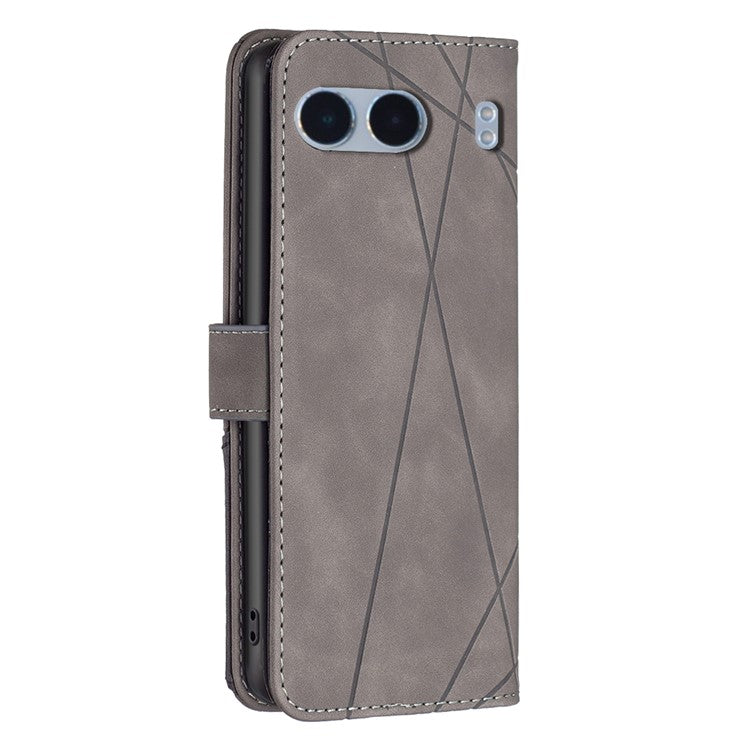 BINFEN COLOR BF05 For OnePlus Nord 4 Case Leather Phone Cover Wallet Stand - Grey
