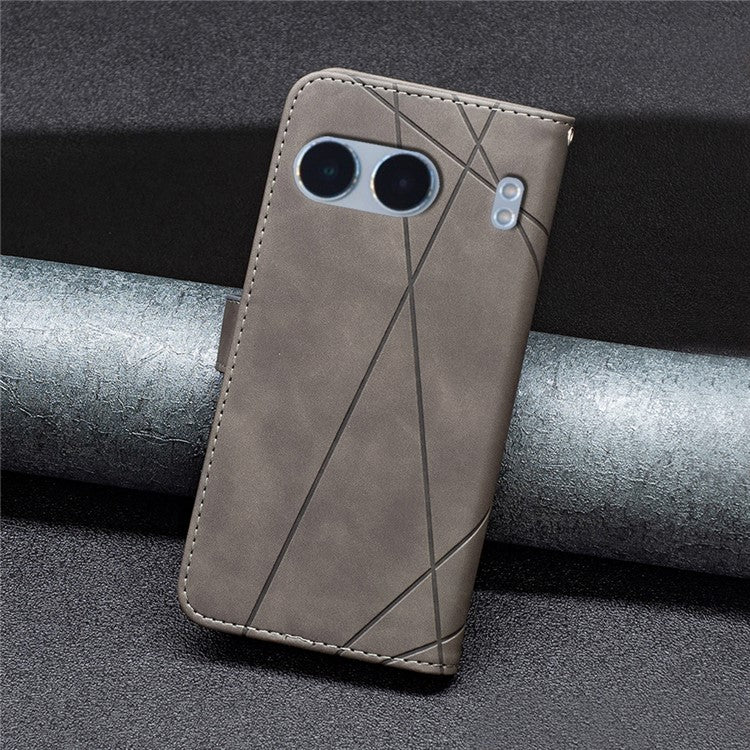 BINFEN COLOR BF05 For OnePlus Nord 4 Case Leather Phone Cover Wallet Stand - Grey