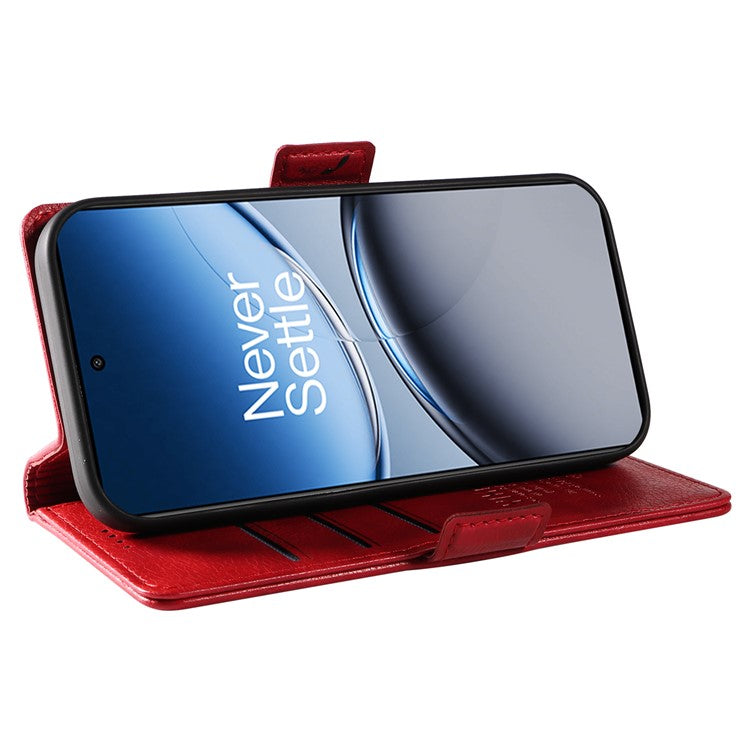 YIKATU YK-007 For OnePlus Nord 4 Case Side Buckle PU Leather Phone Cover Litchi Texture - Red