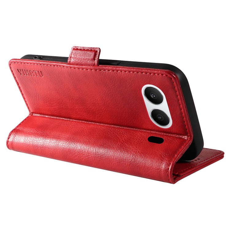 YIKATU YK-007 For OnePlus Nord 4 Case Side Buckle PU Leather Phone Cover Litchi Texture - Red