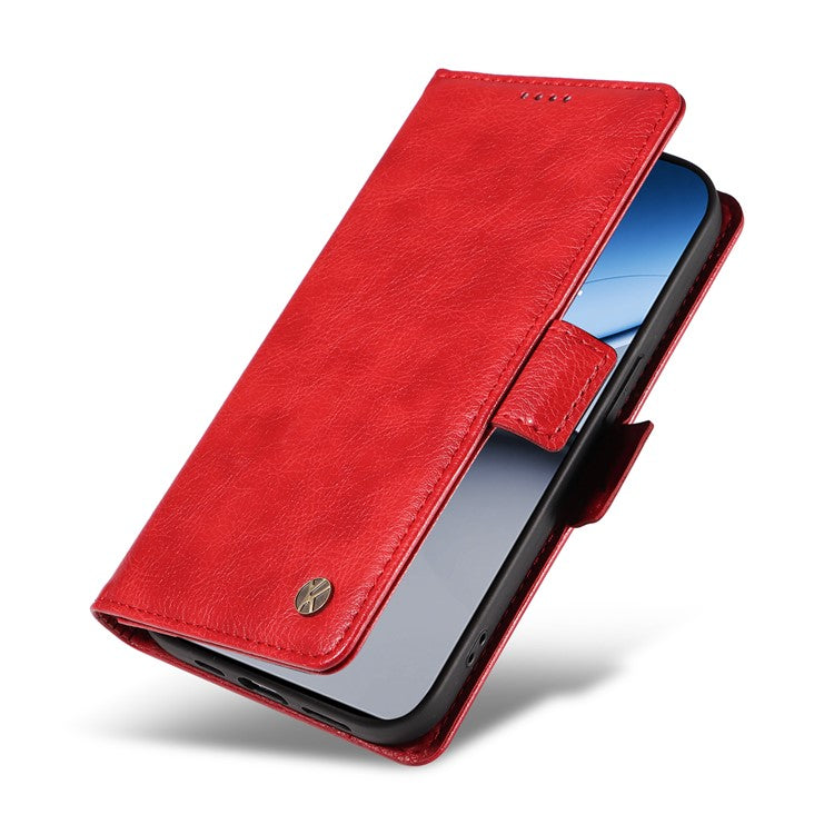 YIKATU YK-007 For OnePlus Nord 4 Case Side Buckle PU Leather Phone Cover Litchi Texture - Red