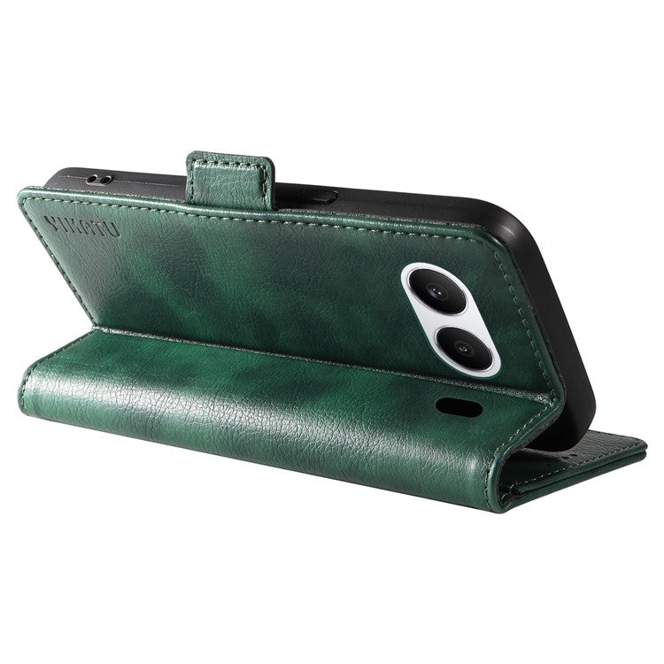 YIKATU YK-007 For OnePlus Nord 4 Case Side Buckle PU Leather Phone Cover Litchi Texture - Green