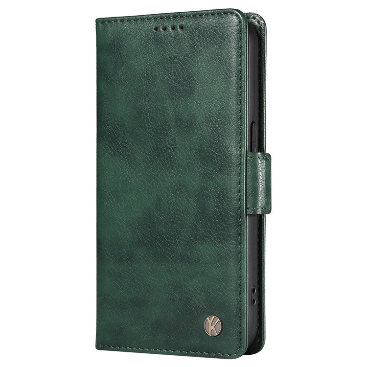 YIKATU YK-007 For OnePlus Nord 4 Case Side Buckle PU Leather Phone Cover Litchi Texture - Green
