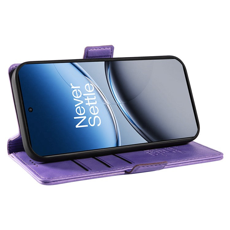 YIKATU YK-007 For OnePlus Nord 4 Case Side Buckle PU Leather Phone Cover Litchi Texture - Purple