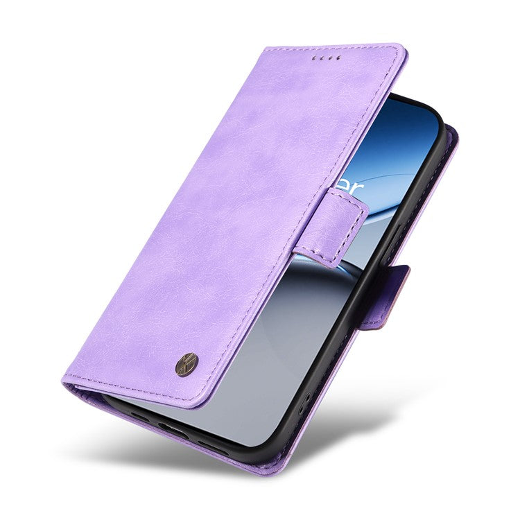 YIKATU YK-007 For OnePlus Nord 4 Case Side Buckle PU Leather Phone Cover Litchi Texture - Purple