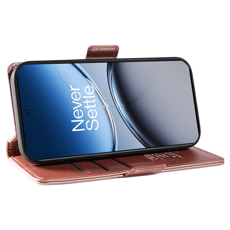 YIKATU YK-007 For OnePlus Nord 4 Case Side Buckle PU Leather Phone Cover Litchi Texture - Rose Gold