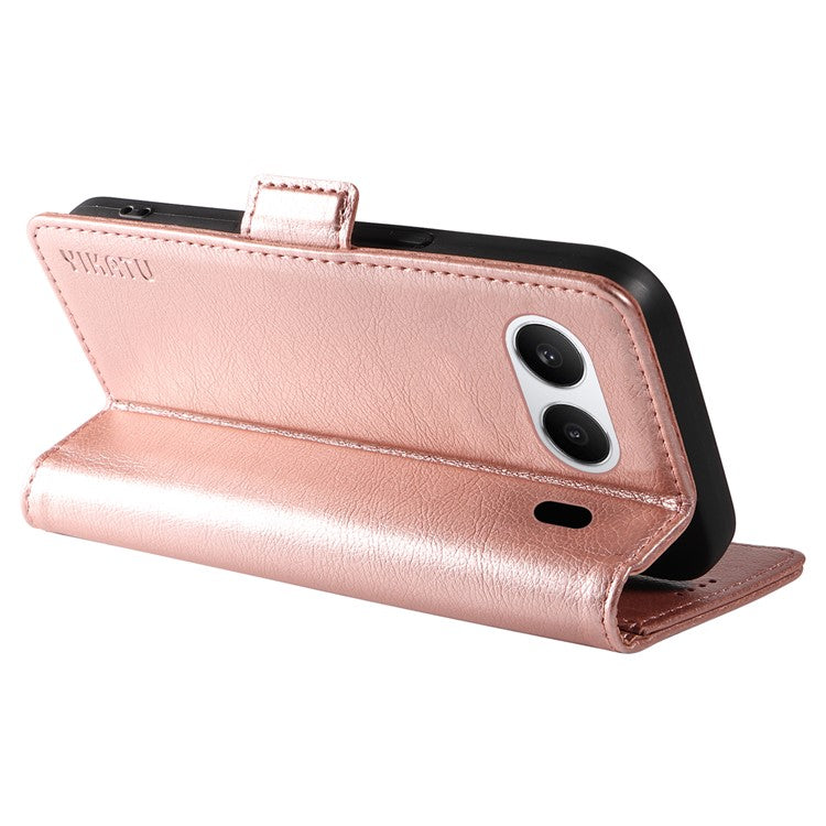 YIKATU YK-007 For OnePlus Nord 4 Case Side Buckle PU Leather Phone Cover Litchi Texture - Rose Gold