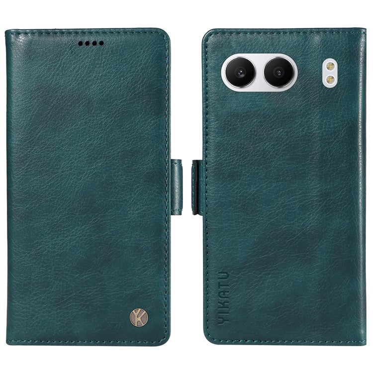 YIKATU YK-007 For OnePlus Nord 4 Case Side Buckle PU Leather Phone Cover Litchi Texture - Blue