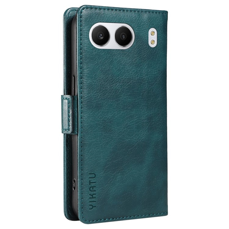 YIKATU YK-007 For OnePlus Nord 4 Case Side Buckle PU Leather Phone Cover Litchi Texture - Blue