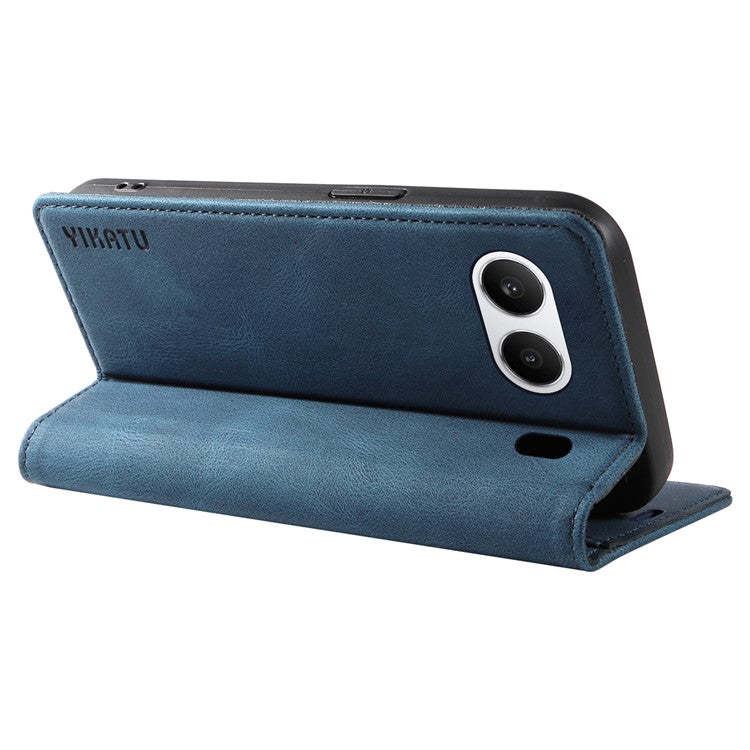 YIKATU YK-004 For OnePlus Nord 4 Case Leather Skin-Touch Phone Cover Magnetic Auto-Absorbed - Blue
