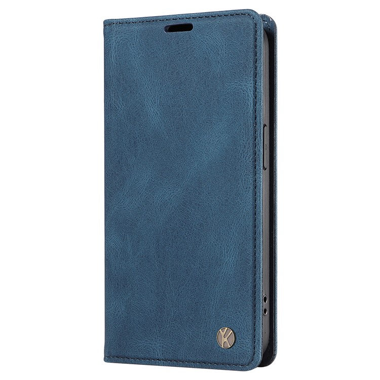 YIKATU YK-004 For OnePlus Nord 4 Case Leather Skin-Touch Phone Cover Magnetic Auto-Absorbed - Blue